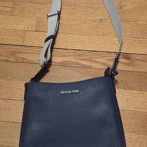 Michael Kors Navy Crossbody with Beige Accents